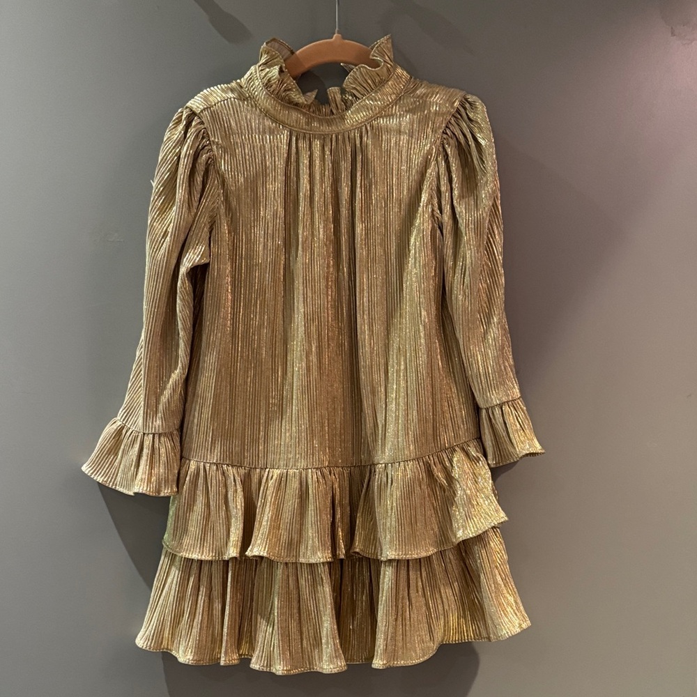 Janie and Jack Gold Formal Kids Dress